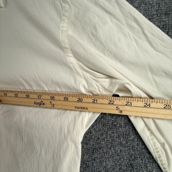 PRADA Size 40 (15.75) Long Sleeve Button Up Men Cotton Stretch Designer Ivory - Picture 6 of 16
